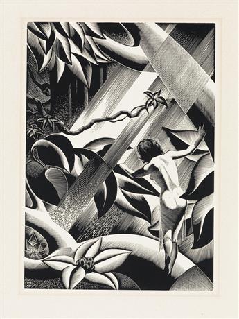 PAUL LANDACRE Two wood engravings.